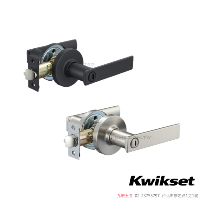 東隆 Kwikset-TBS系列水平鎖 附鎖孔式 (房間/浴廁)