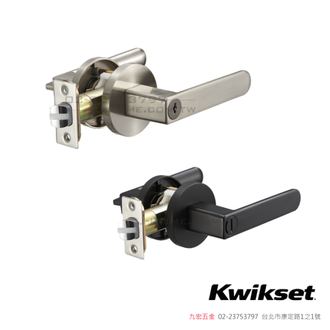 Kwikset 95系列水平鎖 附鎖孔式 (房間/浴廁)